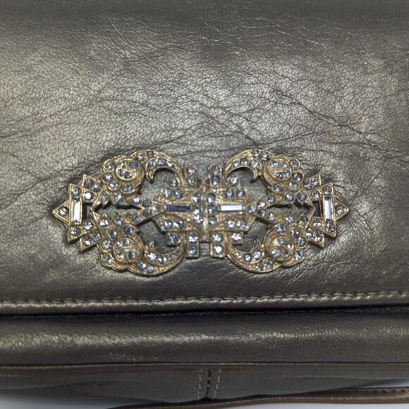 Vintage Susan Gail Original Leather Ornate Gold Detail Crossbody Evening Bag - Picture 15 of 16